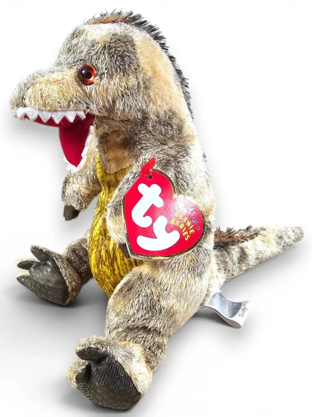Ty Beanie Babies Toothy T-Rex Dinosaur Beanbag Plush Toy w/ Tags Vintage 2002